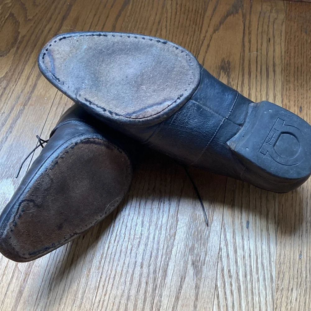Vintage Salvatore Ferragamo Dark Brown Leather Dress Shoes